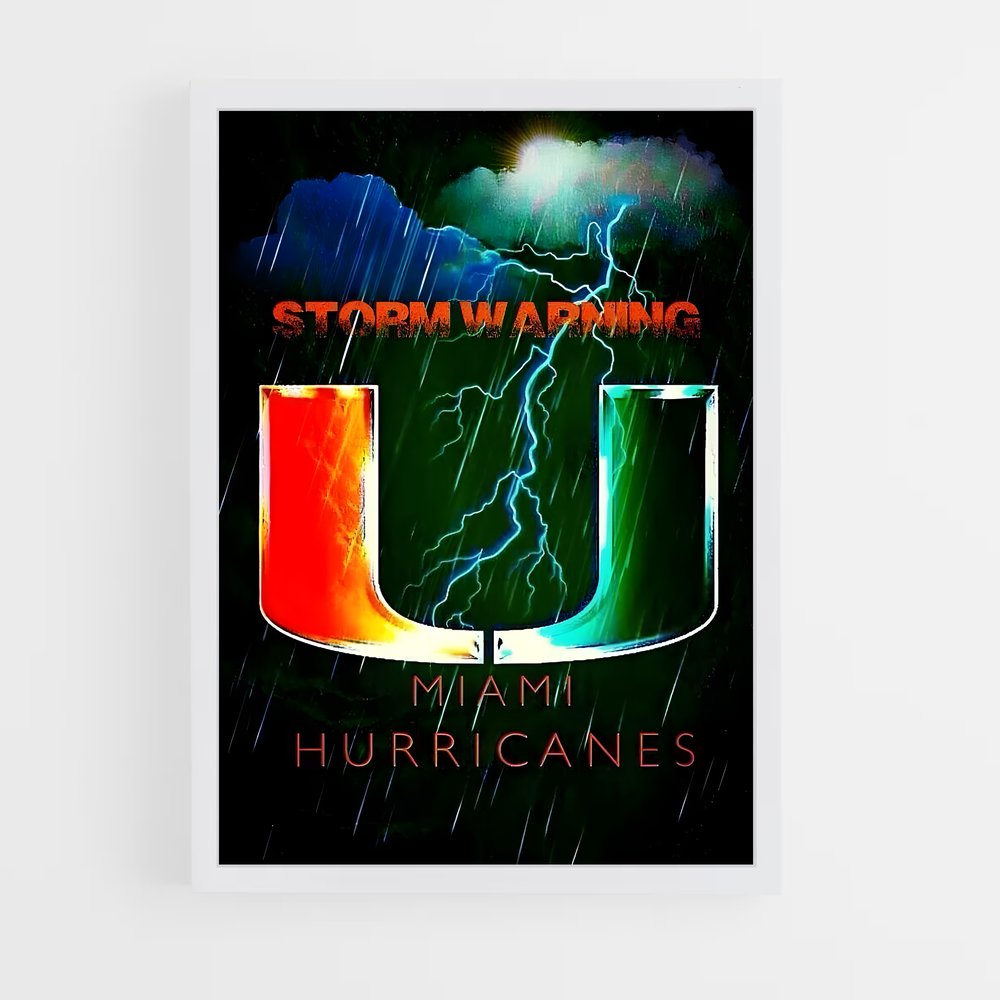 Poster Hurricanes en Fête – affiche Baseball (vue 3)